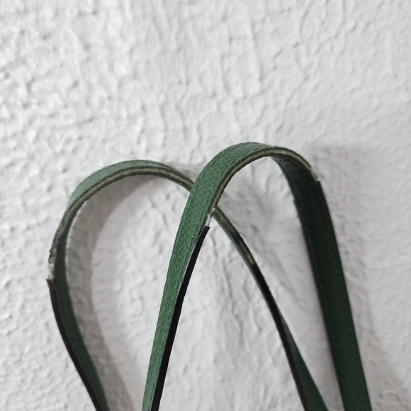 Coach Turnlock Tote Bag Emerald Green Crossgrain Leather Gunmetal Large - Picture 9 of 14